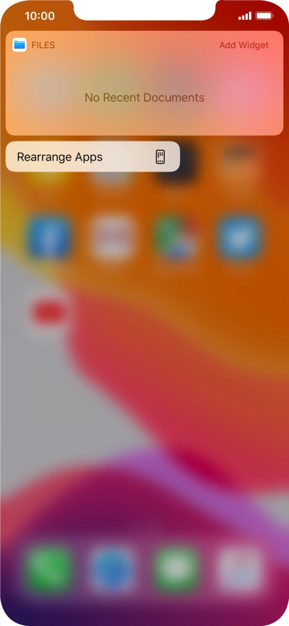 Press Rearrange Apps. Press Rearrange Apps.