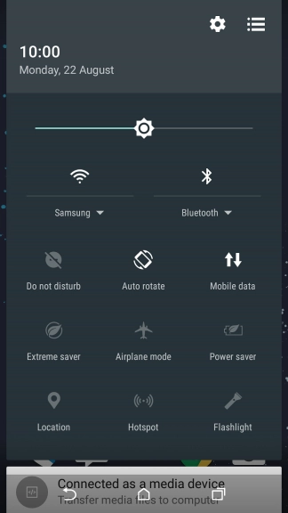 Press the settings icon. Press the settings icon.