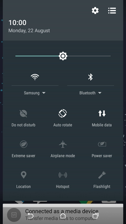 Press the settings icon. Press the settings icon.