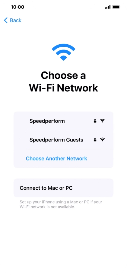 Press the required Wi-Fi network. Press the required Wi-Fi network.