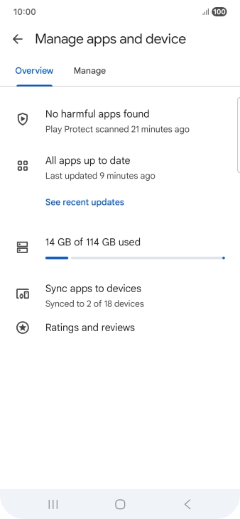 Press Manage. Press Manage.