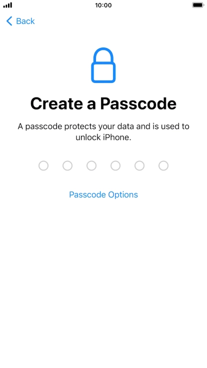 Press Passcode Options. Press Passcode Options.