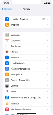 Press Location Services. Press Location Services.