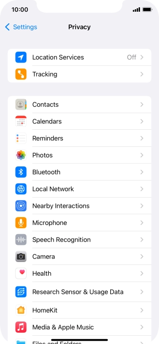 Press Location Services. Press Location Services.