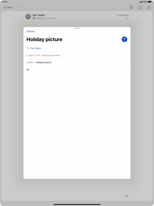 Press and hold the text input field until a pop-up menu is displayed. Press and hold the text input field until a pop-up menu is displayed.