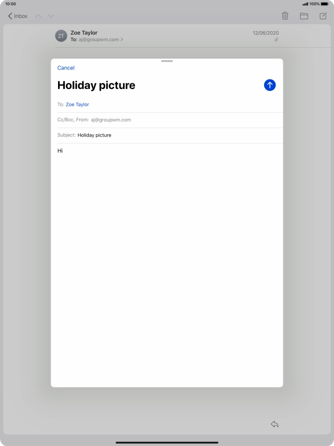 Press and hold the text input field until a pop-up menu is displayed. Press and hold the text input field until a pop-up menu is displayed.