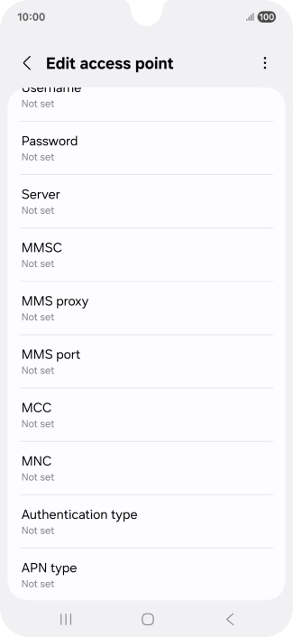 Press MMS port. Press MMS port.