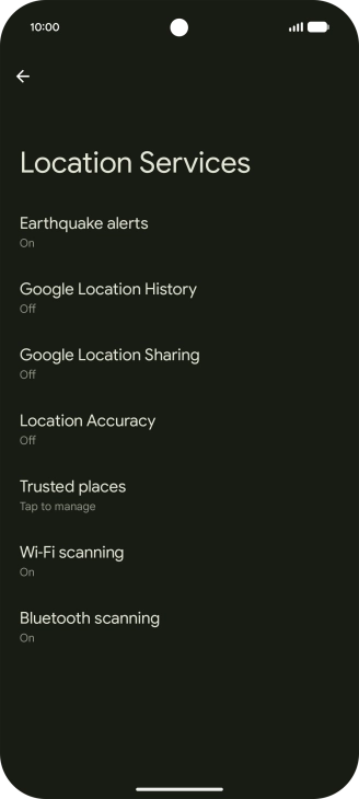 Press Location Accuracy. Press Location Accuracy.