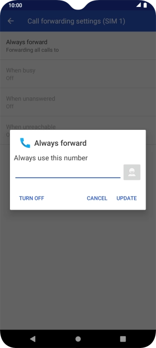 Press TURN OFF. Press TURN OFF.