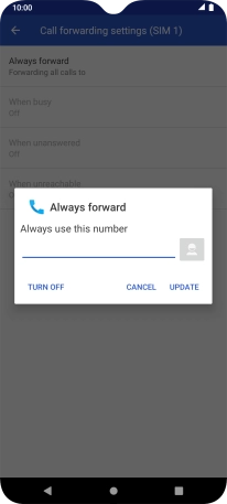 Press TURN OFF. Press TURN OFF.