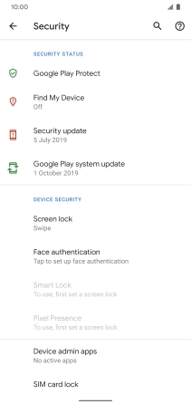 Press SIM card lock. Press SIM card lock.