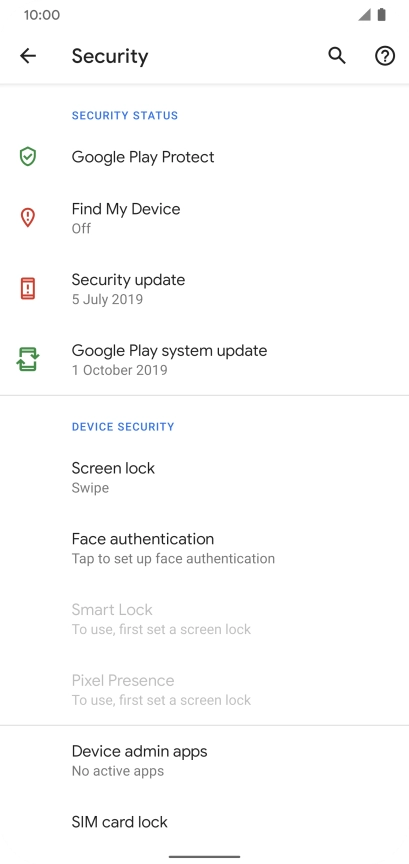 Press SIM card lock. Press SIM card lock.