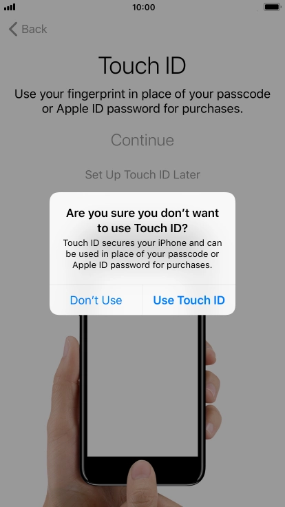 If you turn off the function, press Don't Use. If you turn off the function, press Don't Use.