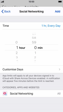 Press Customise Days. Press Customise Days.