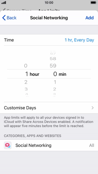 Press Customise Days. Press Customise Days.