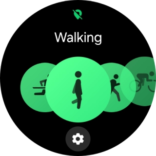 Drag your finger right or left to select the required activity. Drag your finger right or left to select the required activity.
