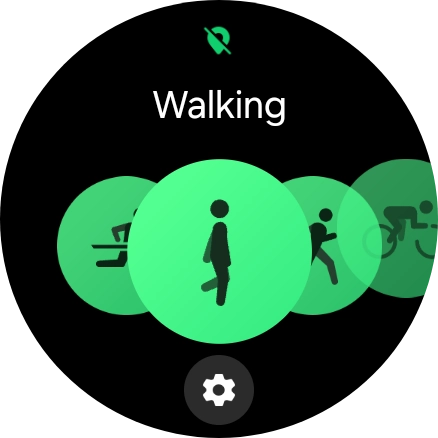 Drag your finger right or left to select the required activity. Drag your finger right or left to select the required activity.