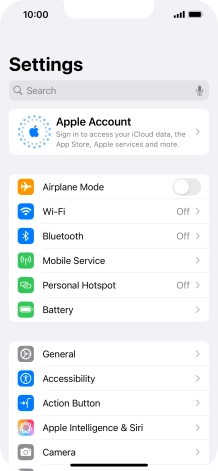 Press Apple Account. Press Apple Account.