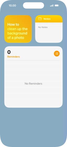 Slide your finger up or down on the screen to see more widgets. Slide your finger up or down on the screen to see more widgets.