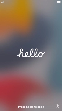 Press the Home key. Press the Home key.