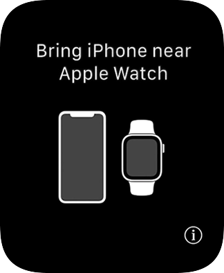 Place your Apple Watch next to your phone. Place your Apple Watch next to your phone.