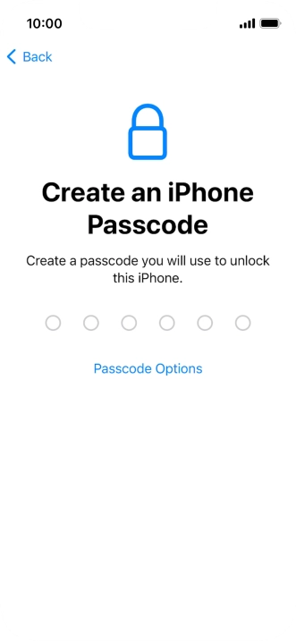 Press Passcode Options. Press Passcode Options.