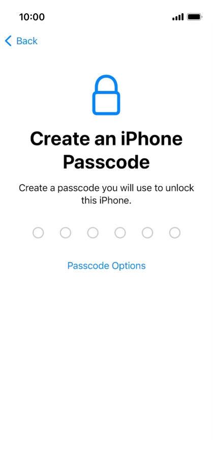 Press Passcode Options. Press Passcode Options.