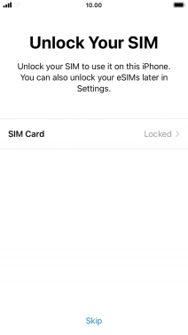Press SIM Card. Press SIM Card.