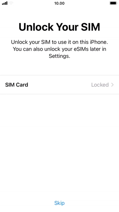Press SIM Card. Press SIM Card.