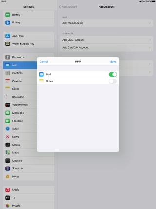 Press Save. Your email account has now been set up. To select more settings for incoming and outgoing server, proceed with the following steps. Press Save. Your email account has now been set up. To select more settings for incoming and outgoing server, proceed with the following steps.