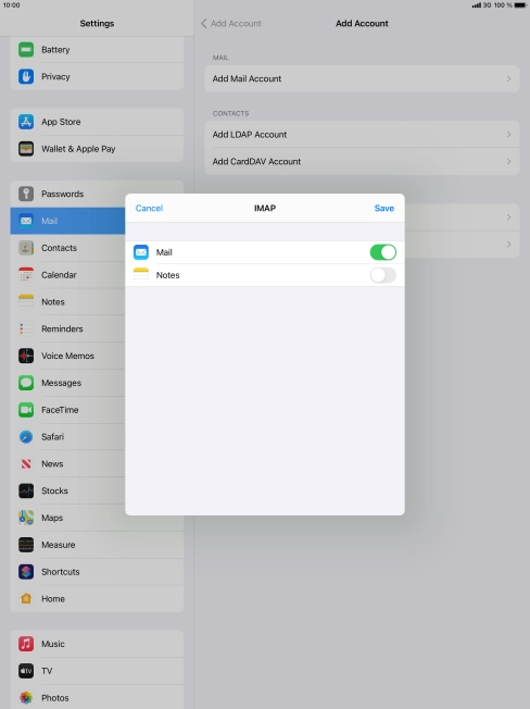 Press Save. Your email account has now been set up. To select more settings for incoming and outgoing server, proceed with the following steps. Press Save. Your email account has now been set up. To select more settings for incoming and outgoing server, proceed with the following steps.
