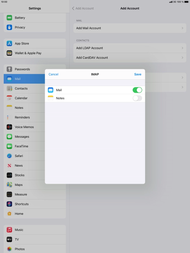 Press Save. Your email account has now been set up. To select more settings for incoming and outgoing server, proceed with the following steps. Press Save. Your email account has now been set up. To select more settings for incoming and outgoing server, proceed with the following steps.
