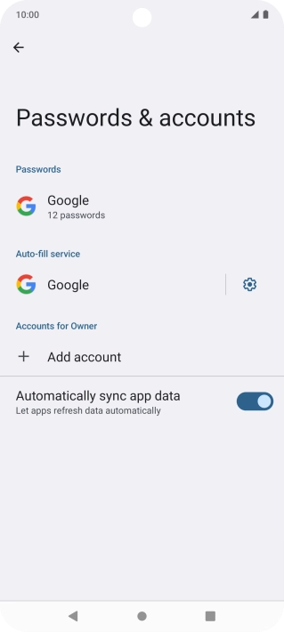 Press Add account. Press Add account.