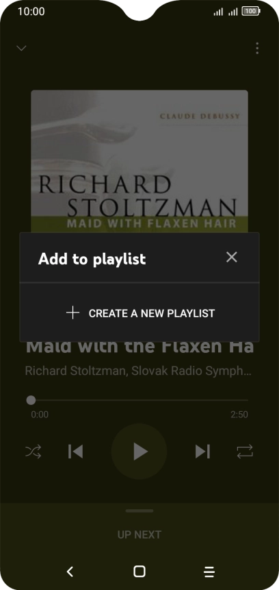 Press CREATE A NEW PLAYLIST. Press CREATE A NEW PLAYLIST.