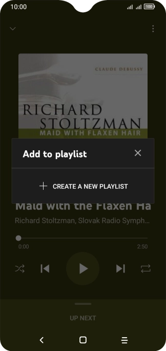 Press CREATE A NEW PLAYLIST. Press CREATE A NEW PLAYLIST.