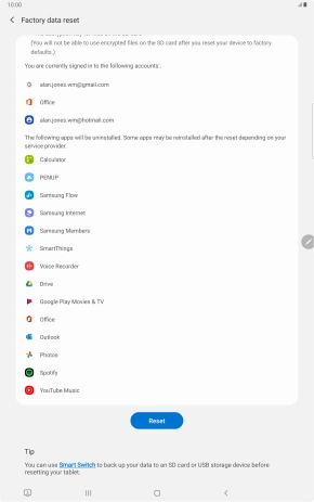 Press Reset. Press Reset.