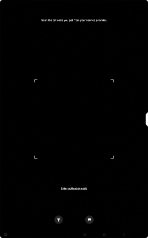 Place the QR code you've received inside the tablet camera frame to scan the code. Place the QR code you've received inside the tablet camera frame to scan the code.