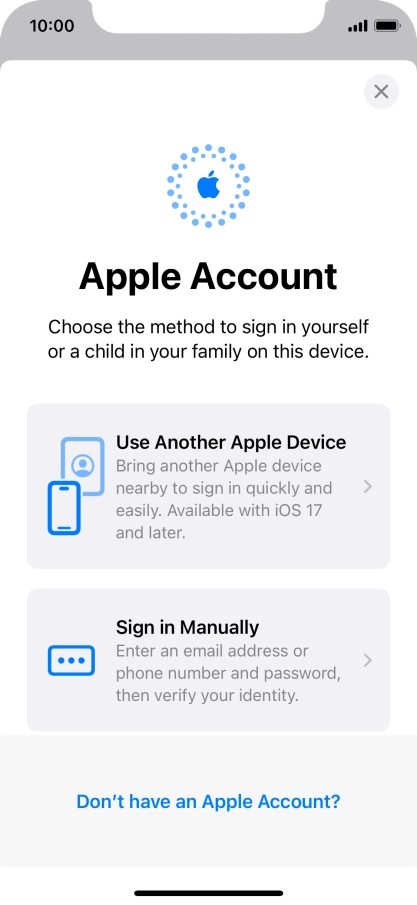 Press Sign in Manually. Press Sign in Manually.