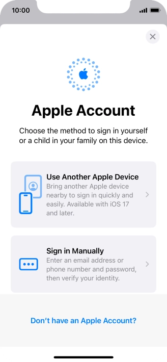 Press Sign in Manually. Press Sign in Manually.
