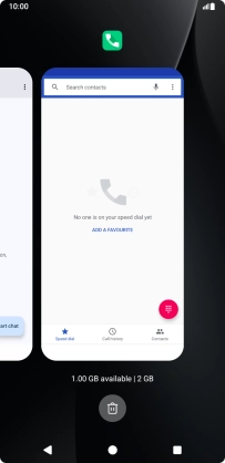 To end one running application, slide your finger upwards on the required application. To end one running application, slide your finger upwards on the required application.