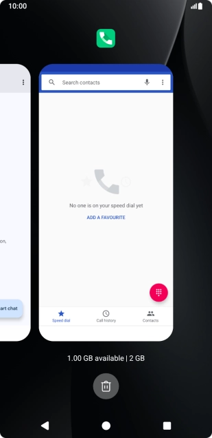 To end one running application, slide your finger upwards on the required application. To end one running application, slide your finger upwards on the required application.