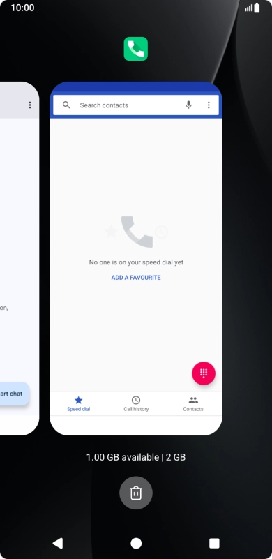 To end one running application, slide your finger upwards on the required application. To end one running application, slide your finger upwards on the required application.