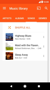Press the required audio file. Press the required audio file.