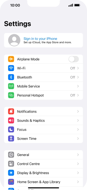 Press Sign in to your iPhone. Press Sign in to your iPhone.