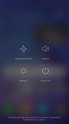 Press Power off. Press Power off.