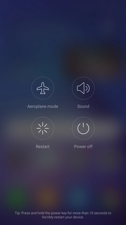 Press Power off. Press Power off.