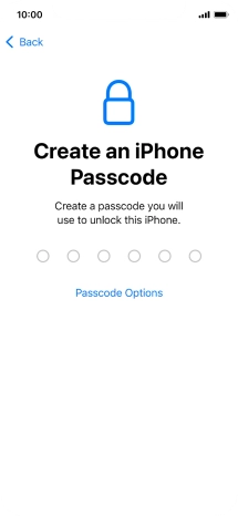 Press Passcode Options. Press Passcode Options.