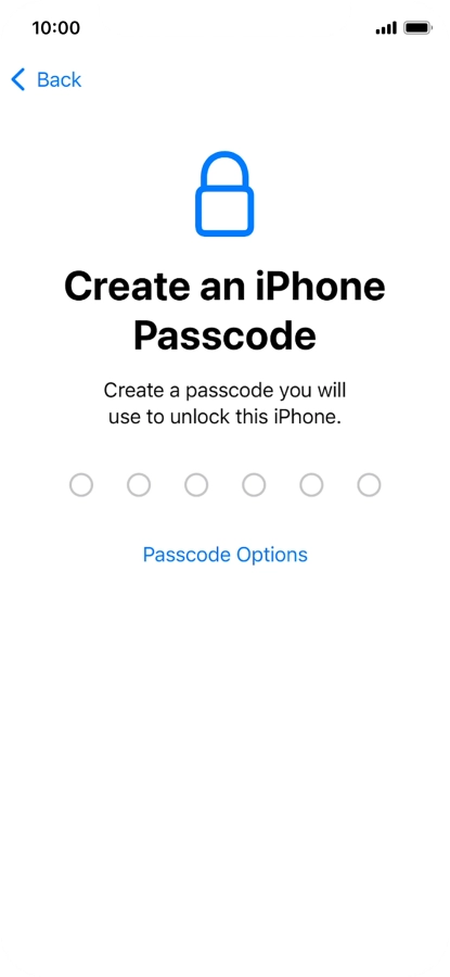 Press Passcode Options. Press Passcode Options.