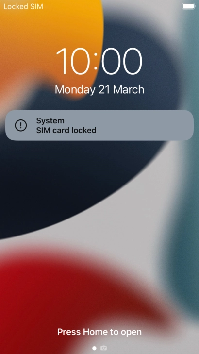Press the Home key. Press the Home key.