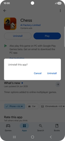 Press Uninstall. Press Uninstall.